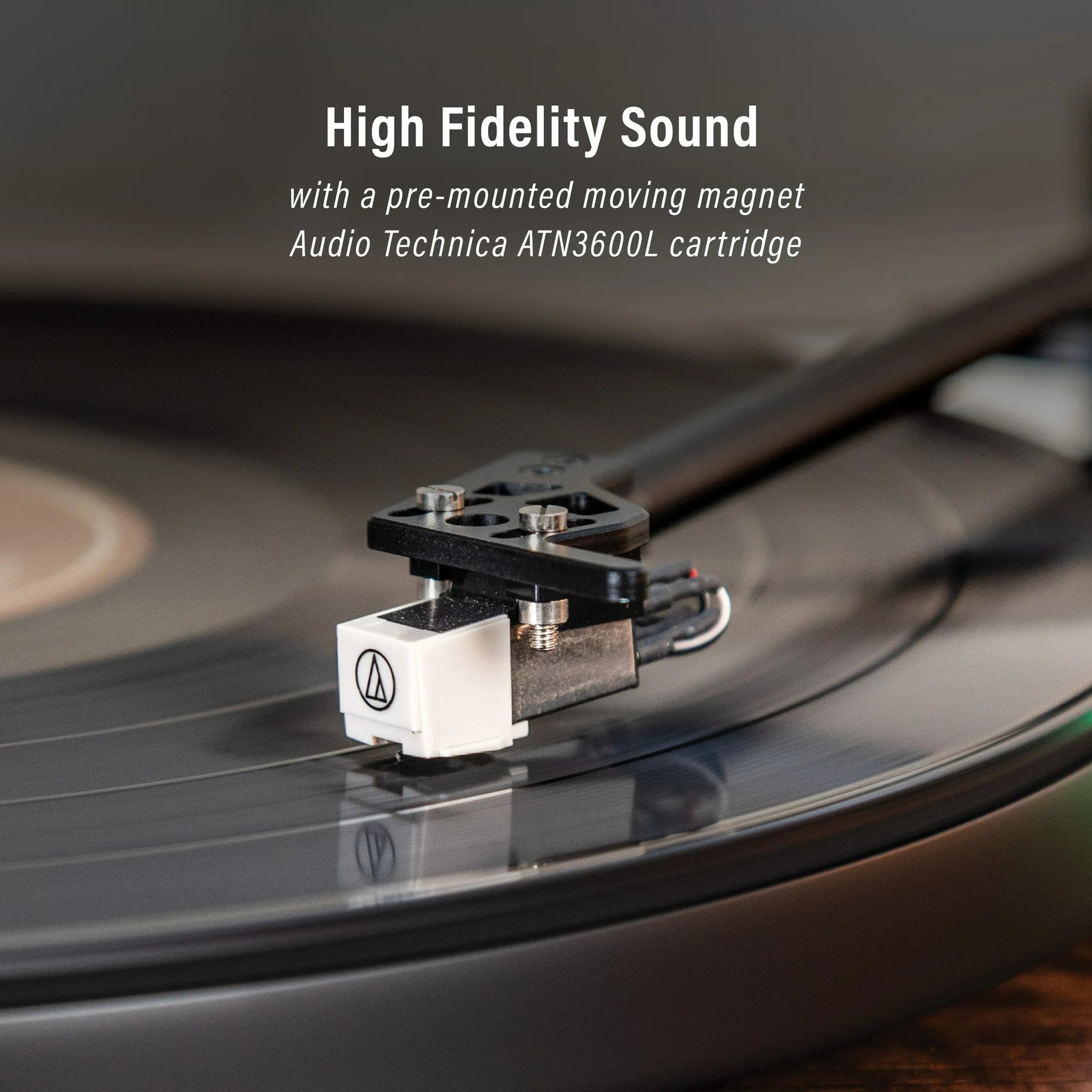 Crosley Stave Record Player - Walnut/Gold