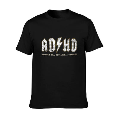 Highway To Hey Look A Squirrel ADHD Gifts ADHD Highway To Hey Look A Squirrel Hyperactivity Disorder Unisex-Kids Black Small Cla T-Shirt