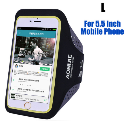 AONIJIE Running Arm Pack Outdoor Sport Hiking Camping Gym Fitness 5.5 4.7 Inch Touch Screen iPhone 6S Mobile Phone Bag