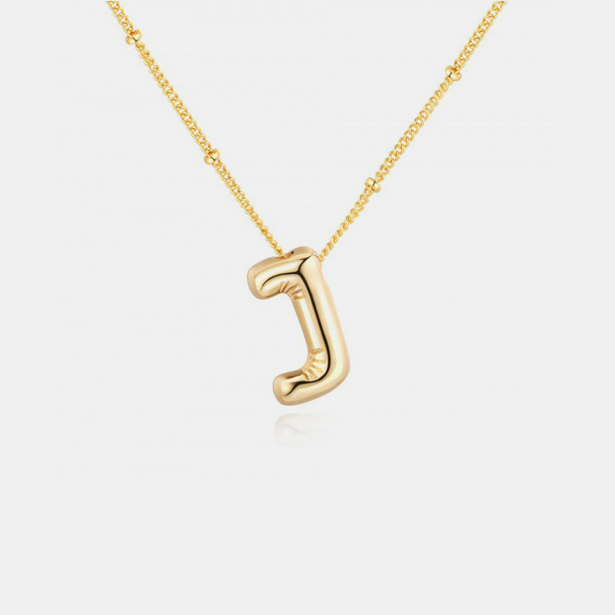 Gold Initial Letter Pendant Necklace