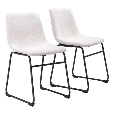 Smart Dining Chair (Set of 2) Ivory by Zuo Modern