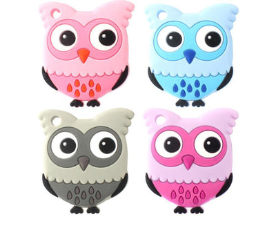 Owl Silicone Teethers Food Grade For Baby Teething Silicone Beads Teething Toddler Toys For Kids