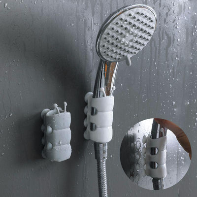 Creative Household Silicone Caterpillar Shower Bracket Non-Slip Bathroom Suction Cup Free Punch Nozzle Holder