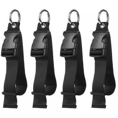 Portable Black Nylon Anti-Theft Luggage Strap, Bag Clip for Multi-Tool, Camping & Hiking