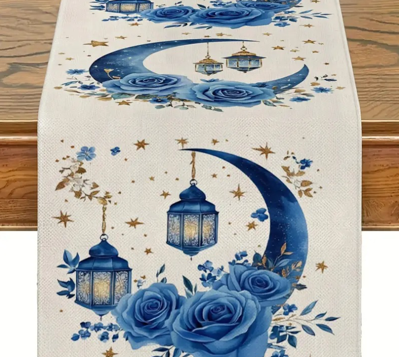 Printed Moon Castle House Tablecloth Home Decoration Party Festival Atmosphere Table Flag