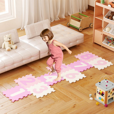 9 Pieces Interlocking Foam Puzzle Floor Mat with 3 Marker Discs-PI