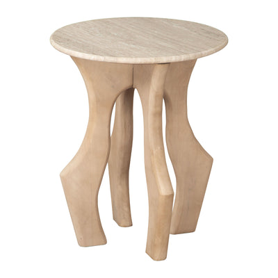 Eda Side Table White & Natural