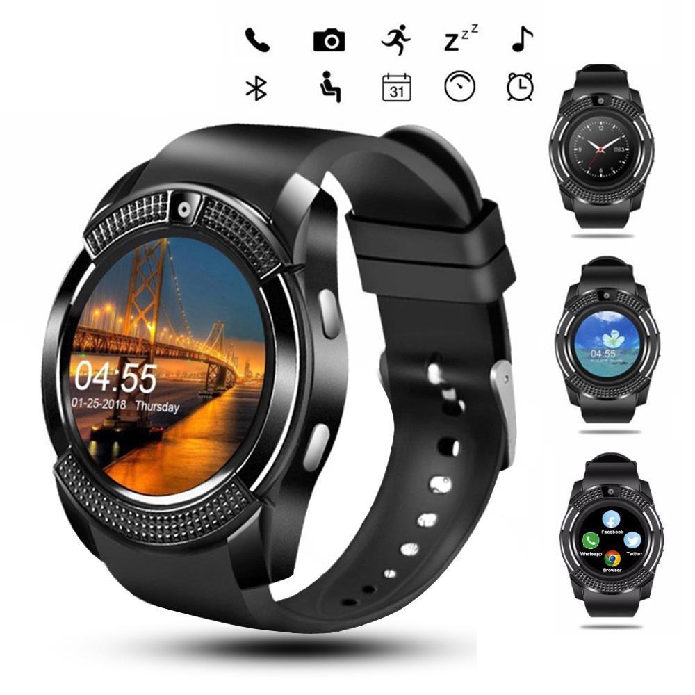 Famous Sport Men Smart Watch WIth SIM card For Android and IOS sistems With Camera Rounded Answer Call Dial Call Smartwatch and Heart Rate Fitness Tracker