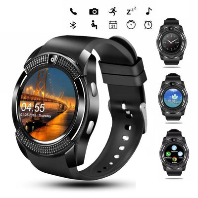 Famous Sport Men Smart Watch WIth SIM card For Android and IOS sistems With Camera Rounded Answer Call Dial Call Smartwatch and Heart Rate Fitness Tracker