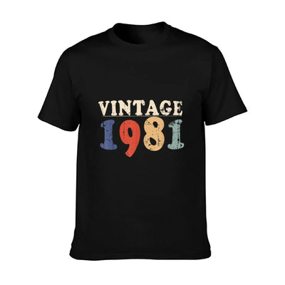 1981 40th Birthday Gift Vintage Retro Men Women 40 Years Old Durable T-Shirt