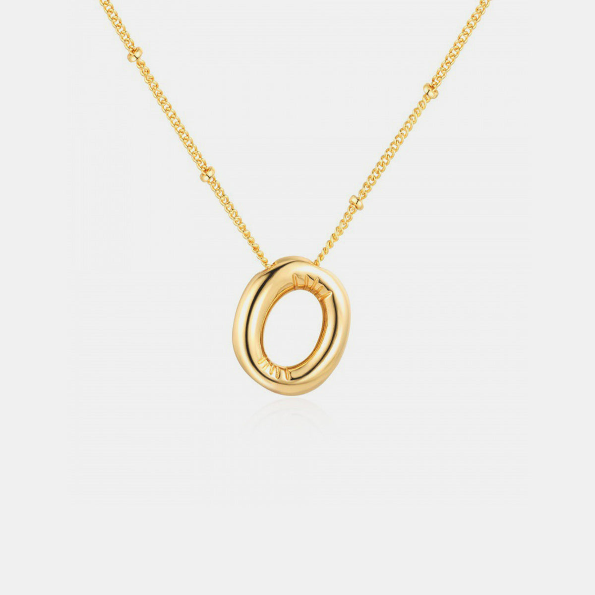 Gold Initial Letter Pendant Necklace