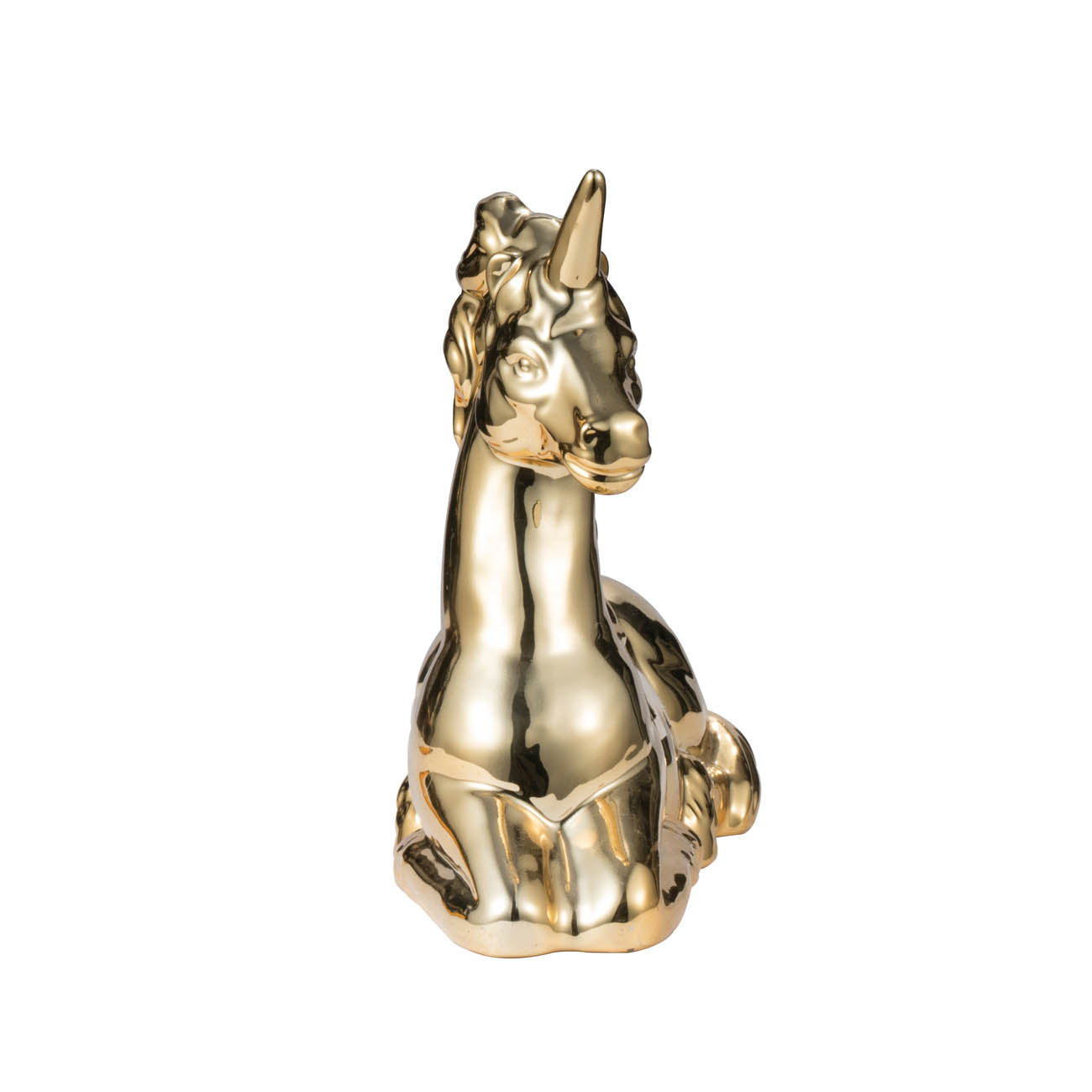 11x4.5x9' Flora & Fauna Unicorn Figurine, Gold