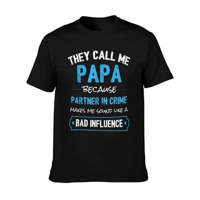 Funny Grandpa Papa Partner In Crime Dad T-Shirt