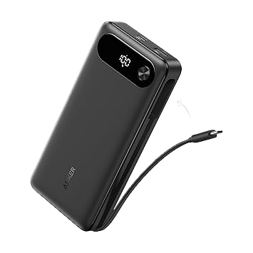 Anker Power Bank (20K, 87W, Built-In USB-C Cable)