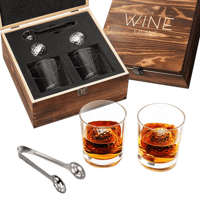 Luxurious Bar Gift Set - Golf Whiskey Glasses