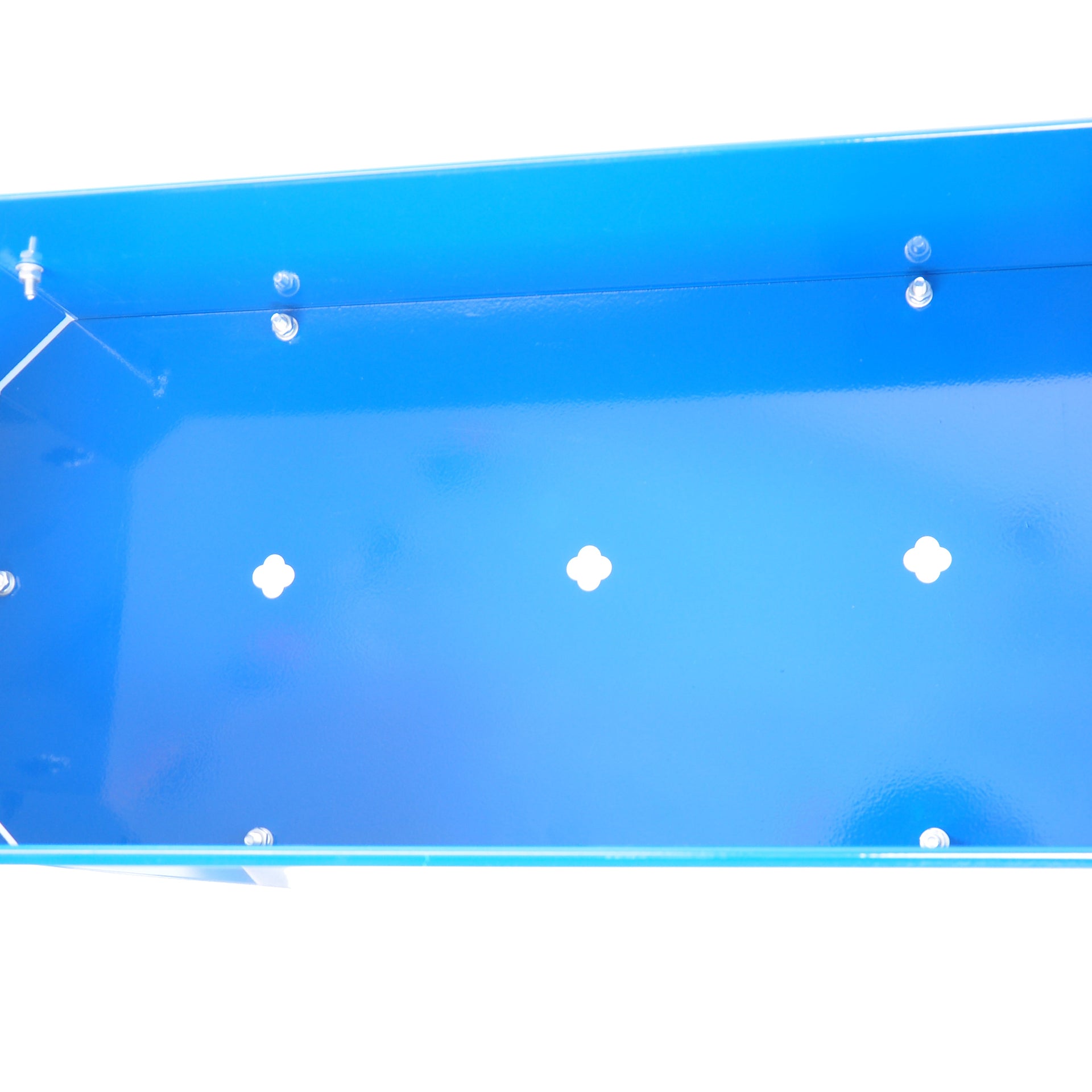 Elevated garden bed metal elevated outdoor flowerpot box suitable for backyard and terrace large flowerpot flower(Blue*2)