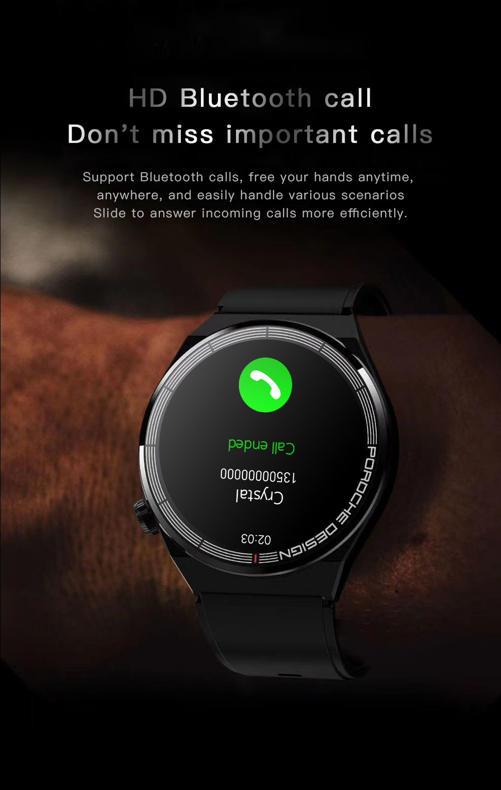 GS GT3 Pro Smart Watch Heart Rate, Blood Pressure, Blood Oxygen Monitoring Bluetooth Sports Watch Bracelet
