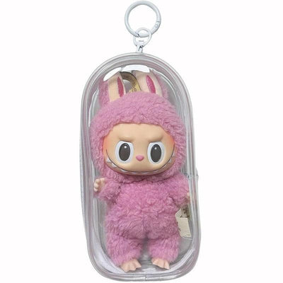 Labubu storage bag PVC high transparency thickened outdoor bag Xingdailu cotton doll exhibition walking bag labubu