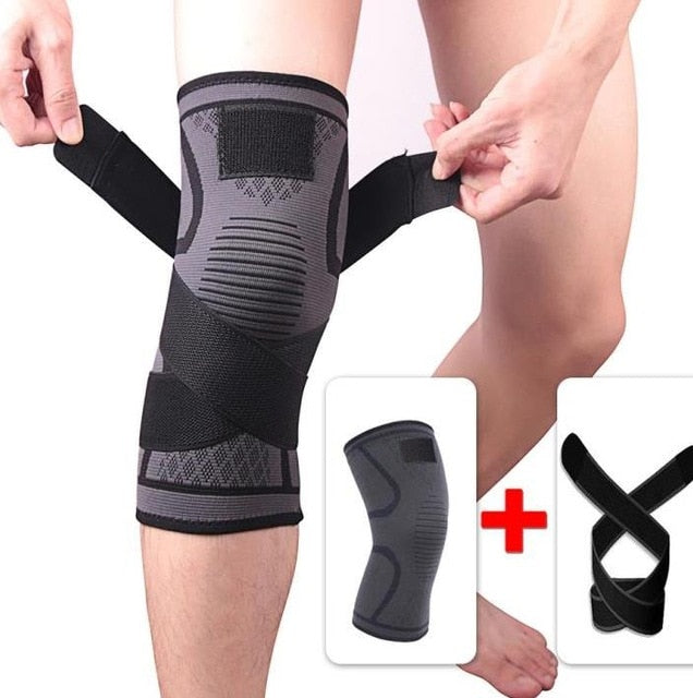 1PC New Band Removable Pressurized Knee Pads Braces Knee Support Crossfit Fitness Running Sports Knee Protector Knee Sleeve
