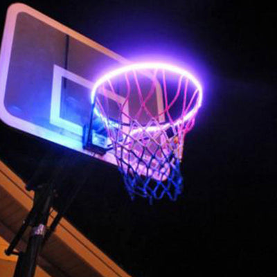 1 PCS LED Basketball Hoop Light Basketball Rim Changing Induction Lamp Shoot Hoops Solar Light Playing At Night LED Strip Lamp