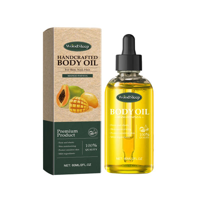 Woodsleep Handmade Papaya And Mango Body Oil Nourishes, Caress And Massages All Over The Skin