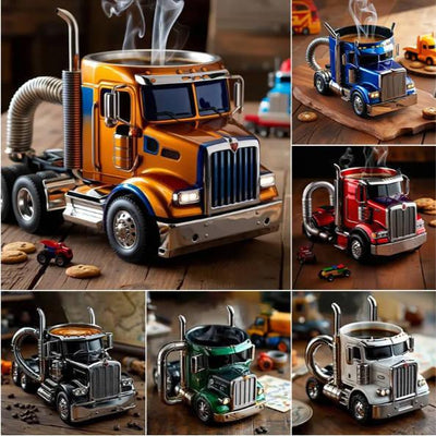 Semi Truck Coffee Mugs Handmade Home Semi Truck Coffee Cup Mugs