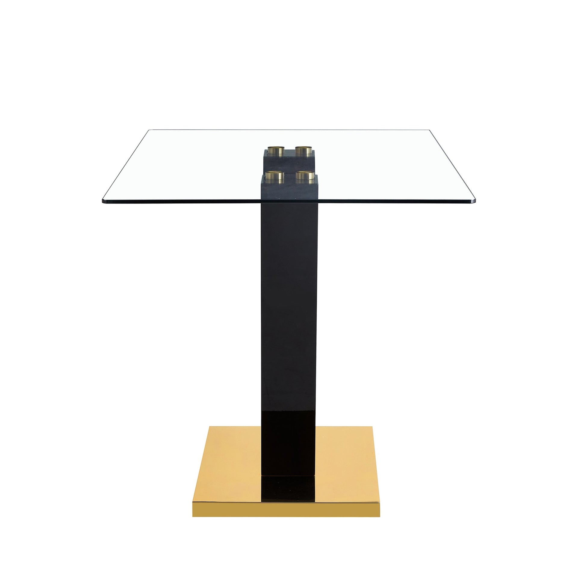 Large Modern Minimalist Rectangular Glass Dining Table for 6-8 with 0.4