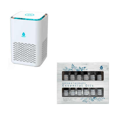 Pursonic Clean Air & Aromatherapy Bundle – True HEPA Air Purifier with 12 Essential Oils
