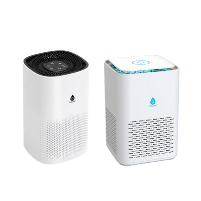 True HEPA Air Purifier Duo – 4-Stage Large Room Purifier + Compact 3-Stage Purifier Set