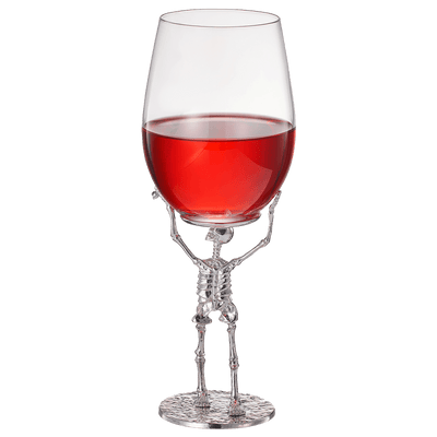 Stemmed Skeleton Wine Glass | SINGLE | 19oz Halloween Skeleton Glasses 10