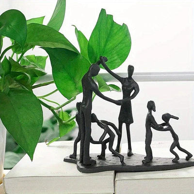 Abstract Family Together Sculpture for Modern Home Decor