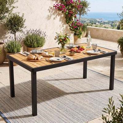 Acacia Wood Outdoor Dining Table with 1.97