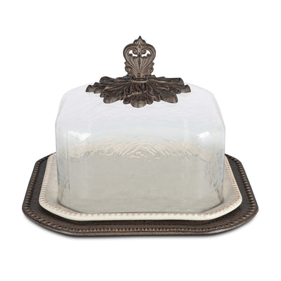 Acanthus Stoneware Pastry Keeper
