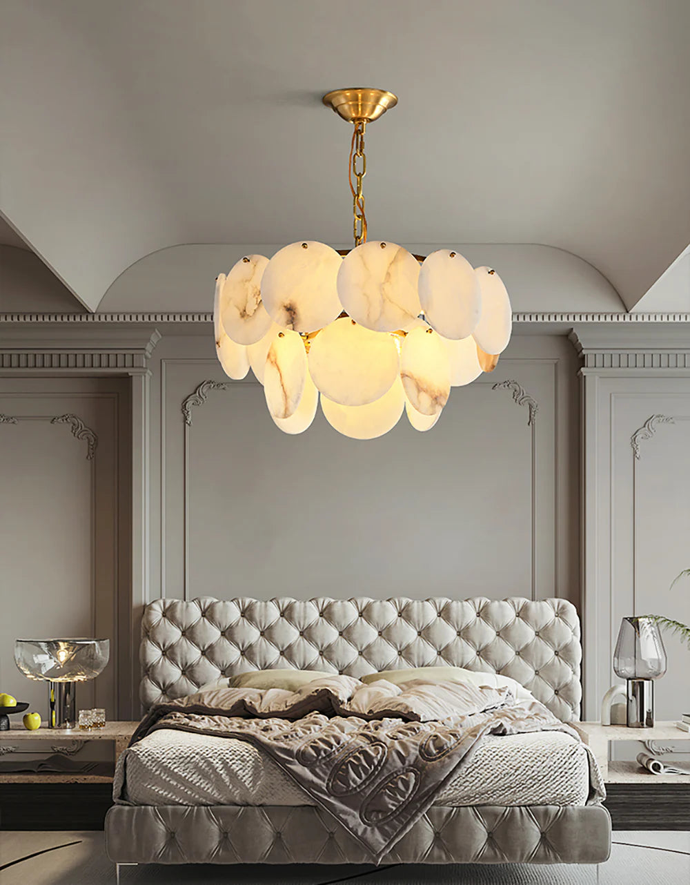 Alabaster Multi Layer Round Chandelier