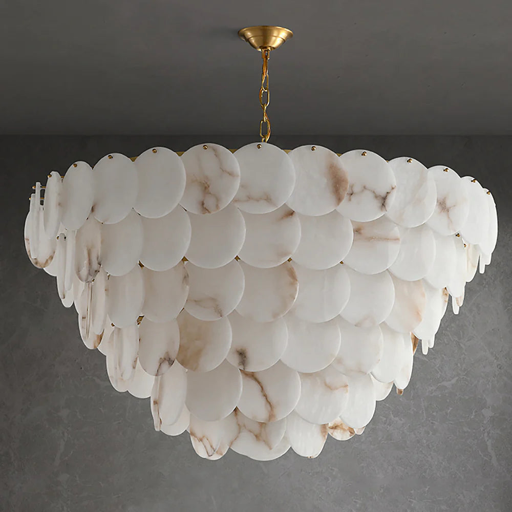 Alabaster Multi Layer Round Chandelier