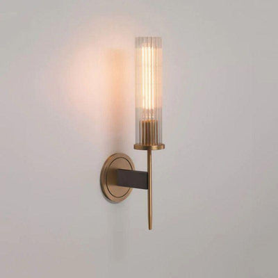 Solid Brass Wall Sconce with Glass Shade E26 15.7