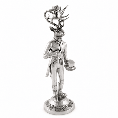 Gentleman Elk Tall Candlestick