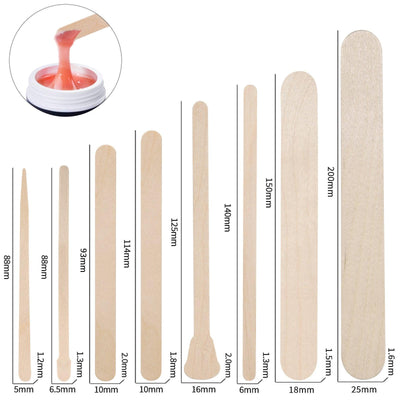 100-Piece Bag of Disposable Wooden Sticks for Hair Removal Waxing and Scraping Tools