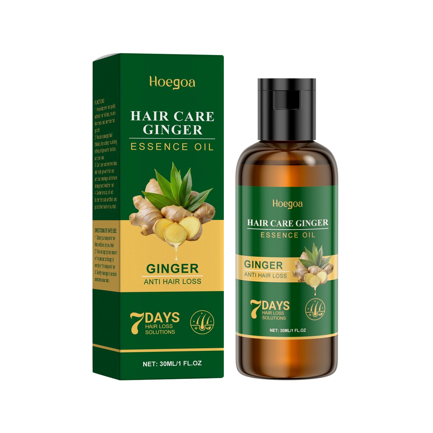 Ginger Hair Care Essential Oil Mild Ingredients Herbal Ginger Nourishes Hair Soft Beautiful Essential Oil
