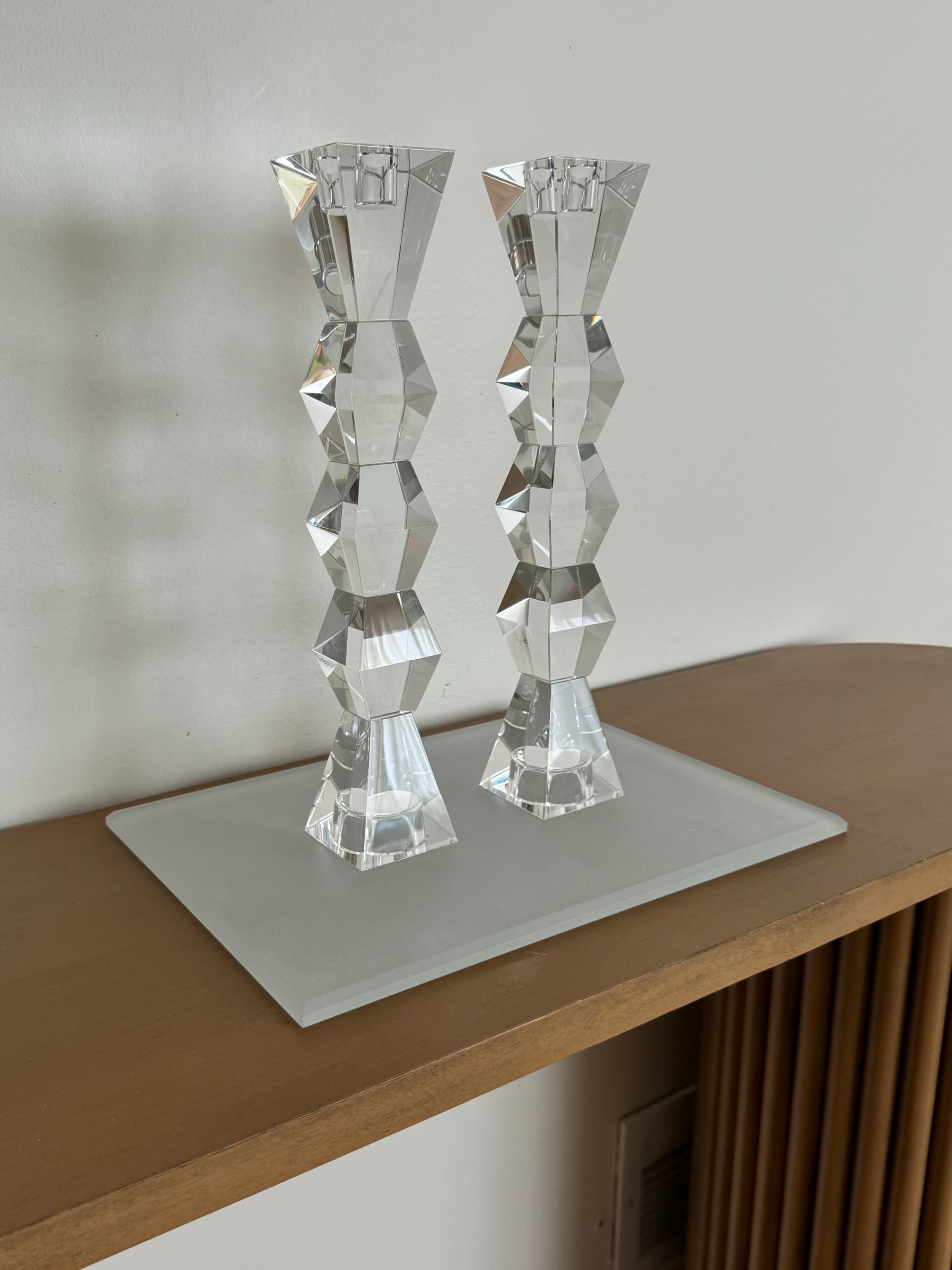 14” Rhombus Tealight Compatible Candlesticks