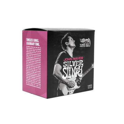 Ernie Ball John Mayer Silver Slinky Nickel Wound Electric Guitar Strings 3-Pack Tin - 10.5-47 Gauge