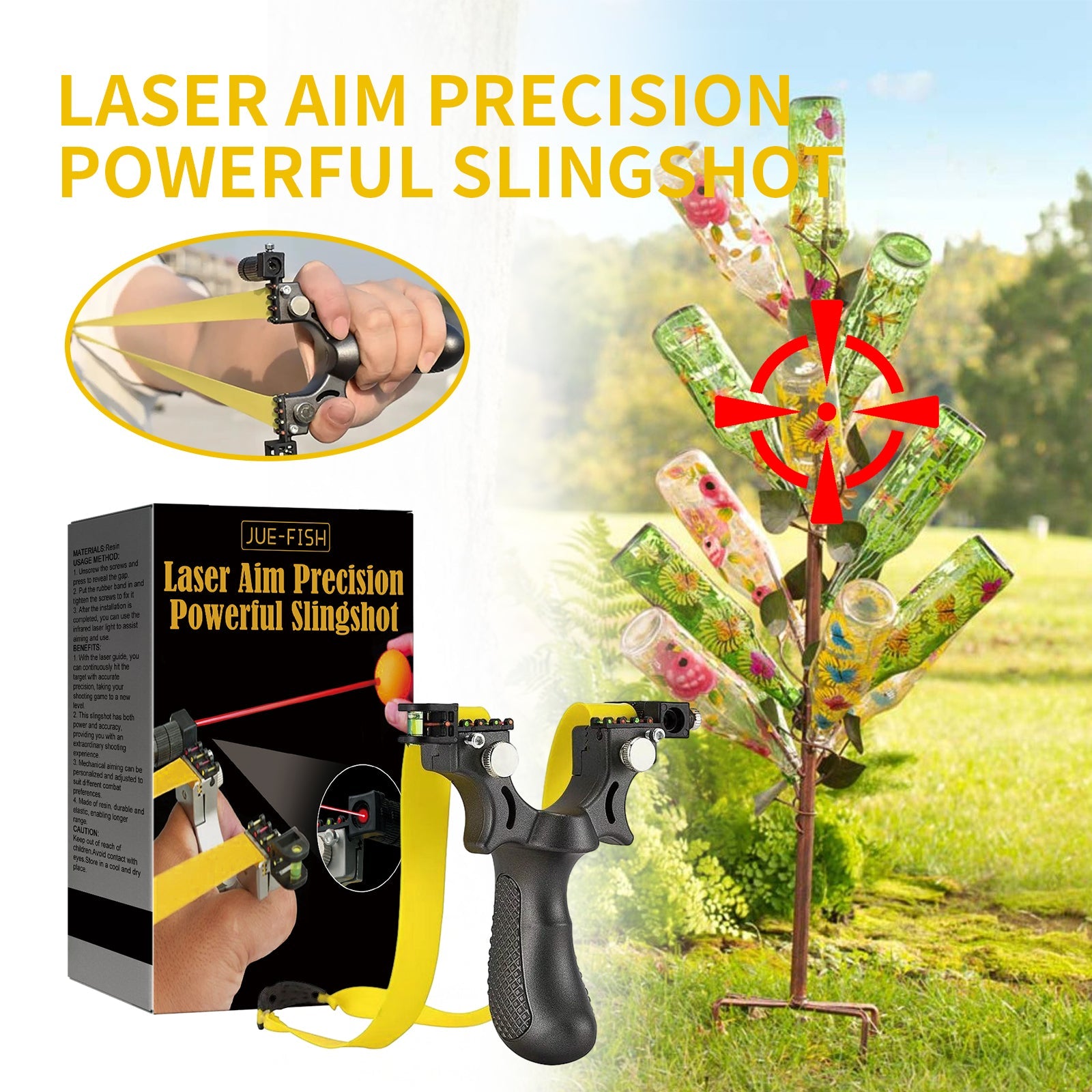 Catapult, Aim Light Flat Rubber Band Slingshot Outdoor Shooting Equipment Launch Slingshot Competitive Toy