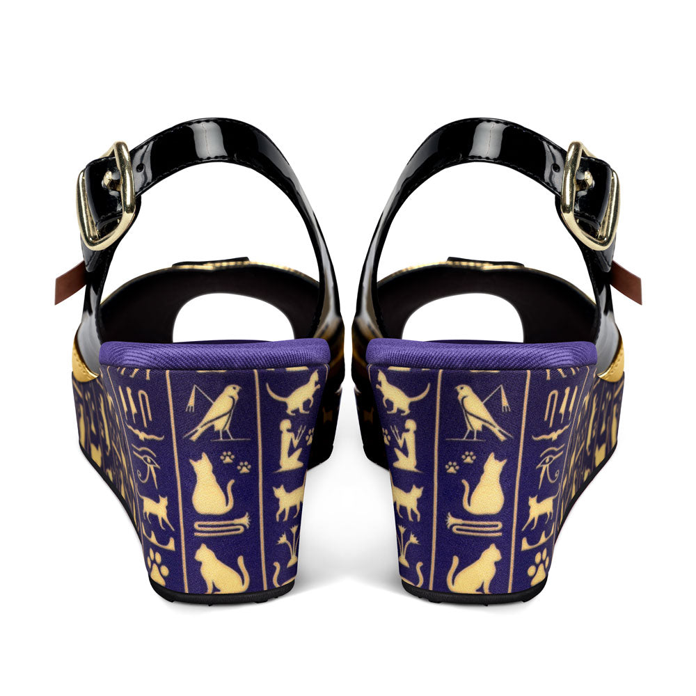 Chocolaticas® Bastet Mid Women's Wedge Sandal