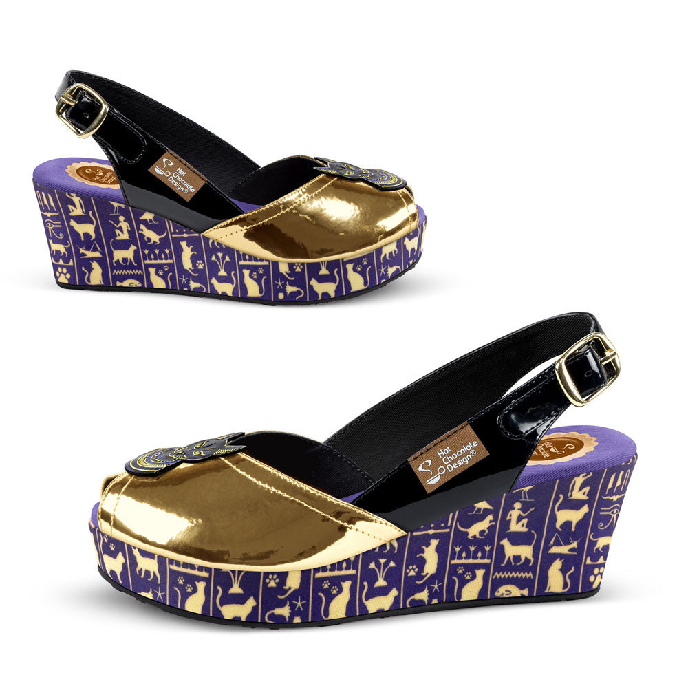 Chocolaticas® Bastet Mid Women's Wedge Sandal