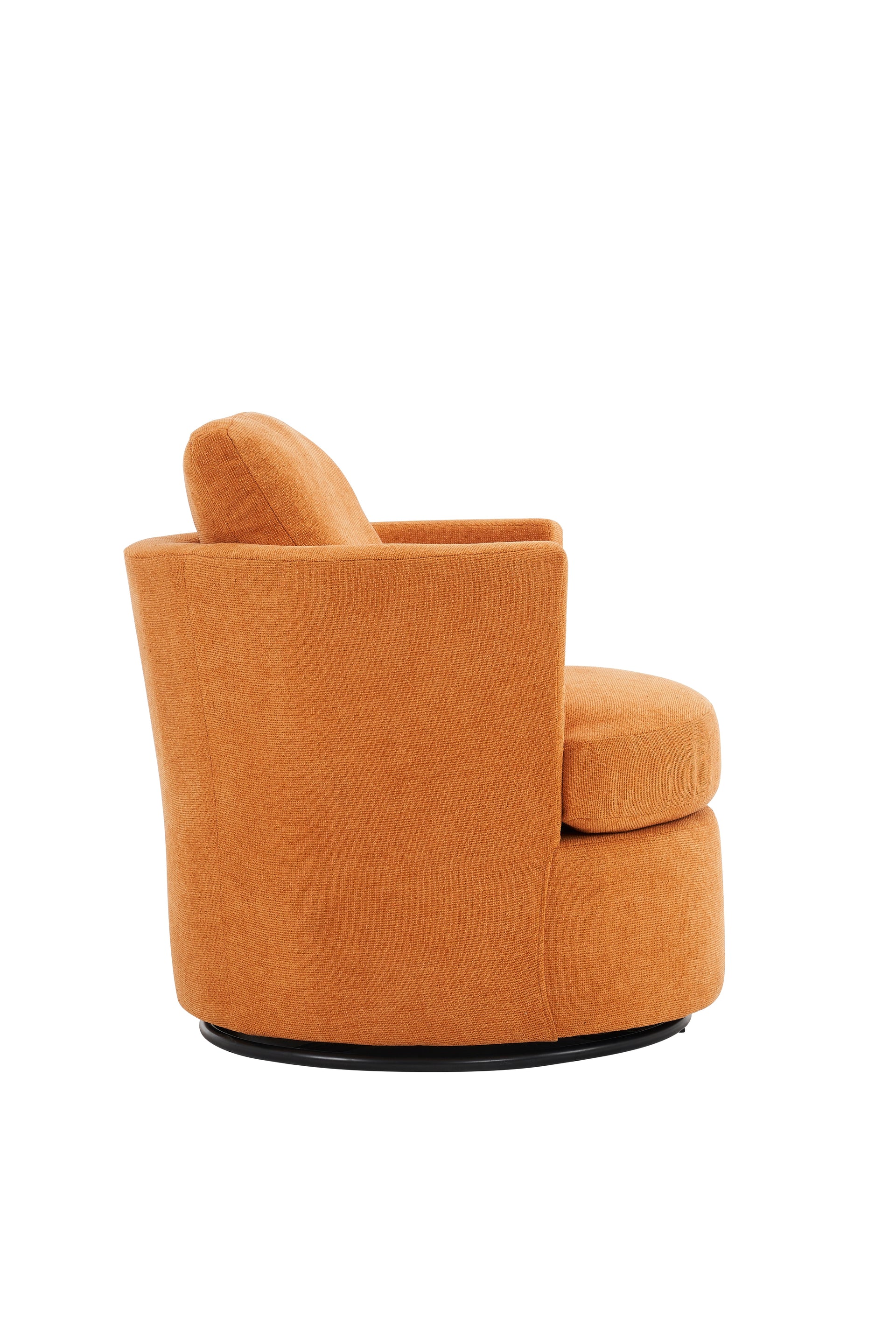 Rotating bucket chair comfortable circular sofa chair in living room, 360 degree rotating bucket club chair (Yellow)