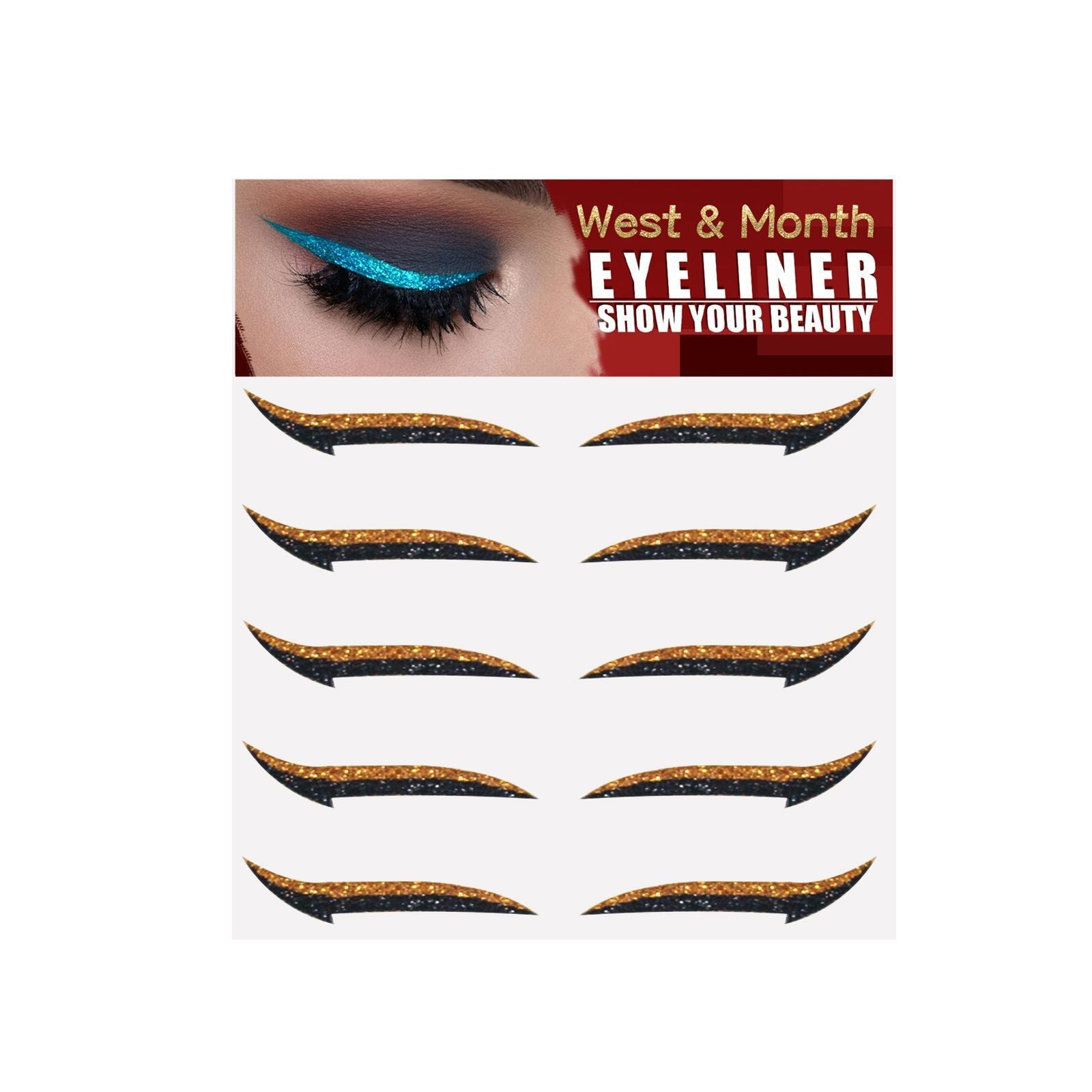 Eyeshadow Stage Makeup Eye Makeup European And American Eyeliner Self-Adhesive Double Eyelid Eye Makeup