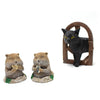 Cat and mole gardening decorative resin ornaments