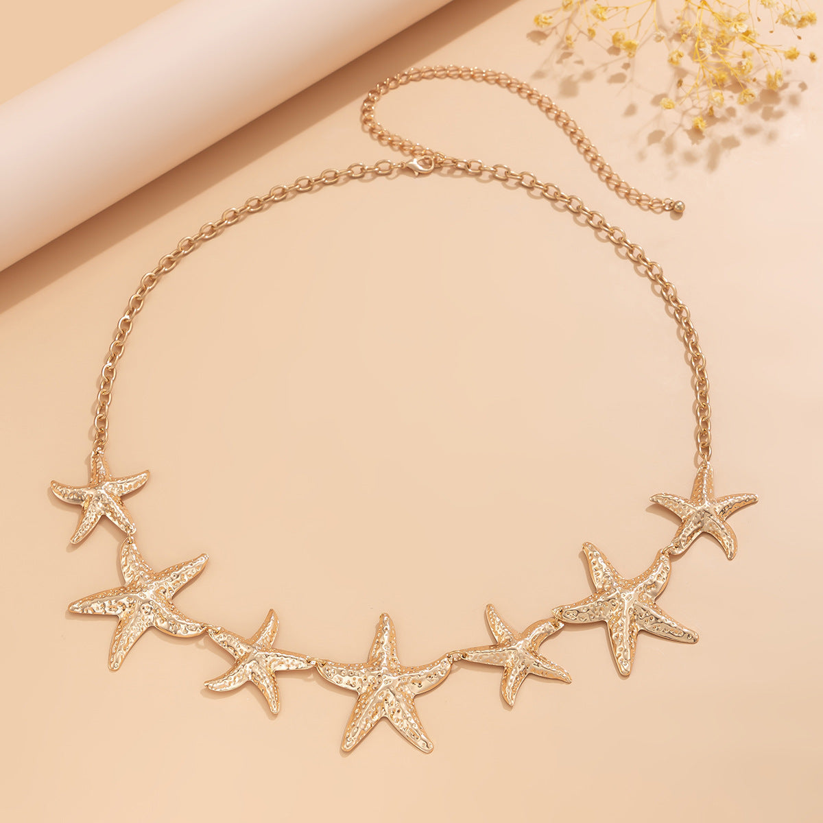 Ocean vacation style starfish waist chain body sexy beach imitation pearl flower body chain