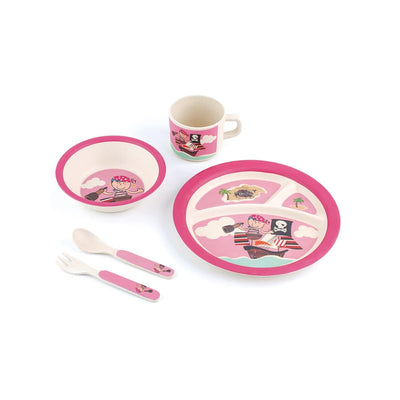 Pirate Pink -5pcs Kids Dinnerware Set