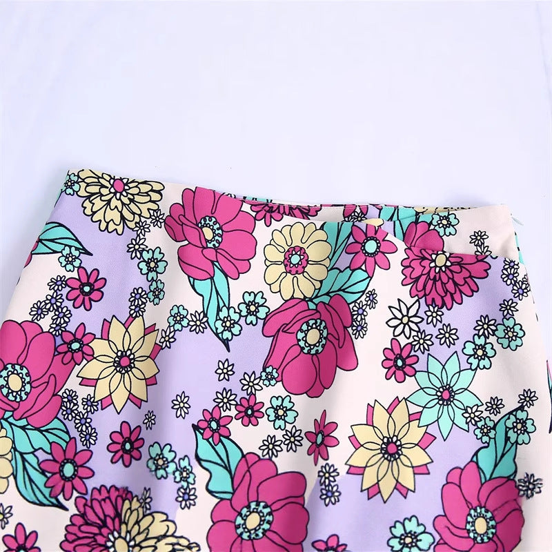 Fashionable and Sexy Women's Floral Print Skirt with Style